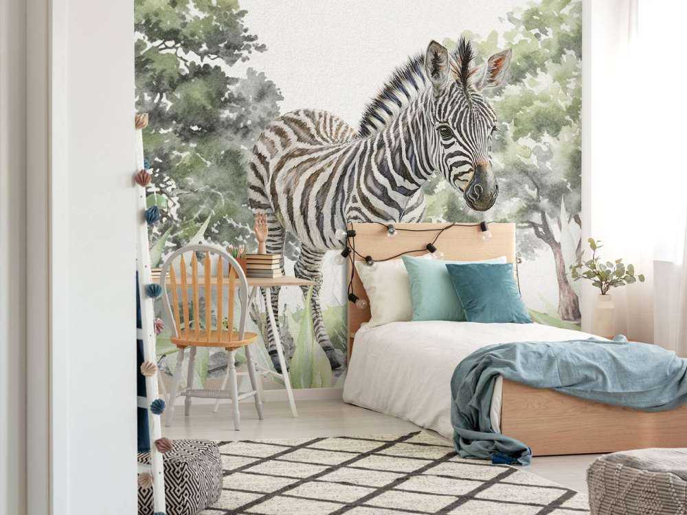Junges Zebra in der Wildnis