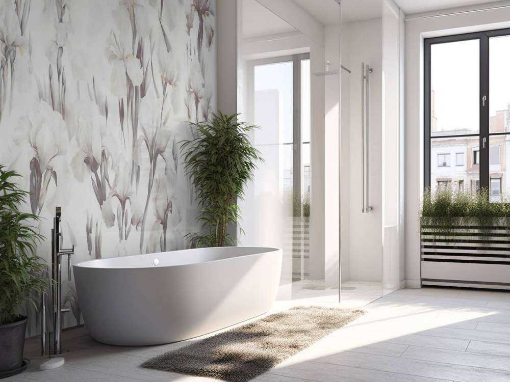 Iris tanzen nahtlos gedämpftes Beige
