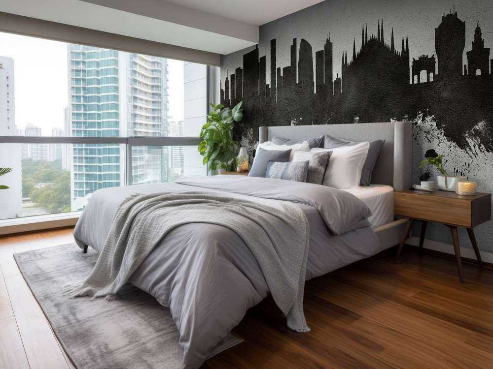 Aquarell-Skyline, Mailand