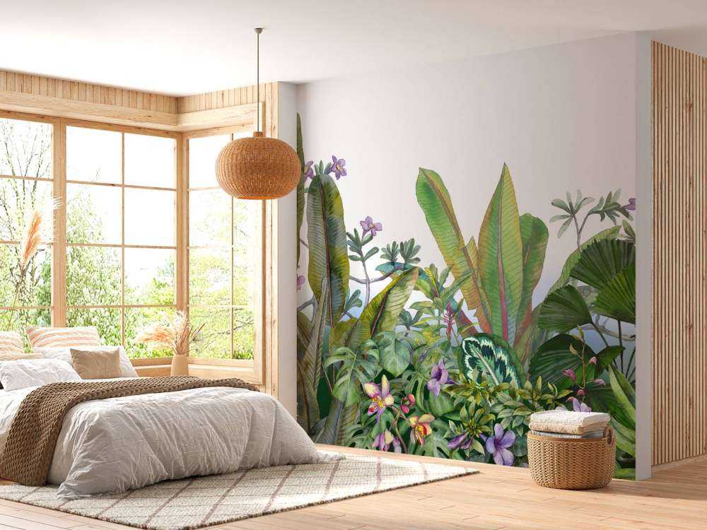 Aquarell Blätter und Blumen