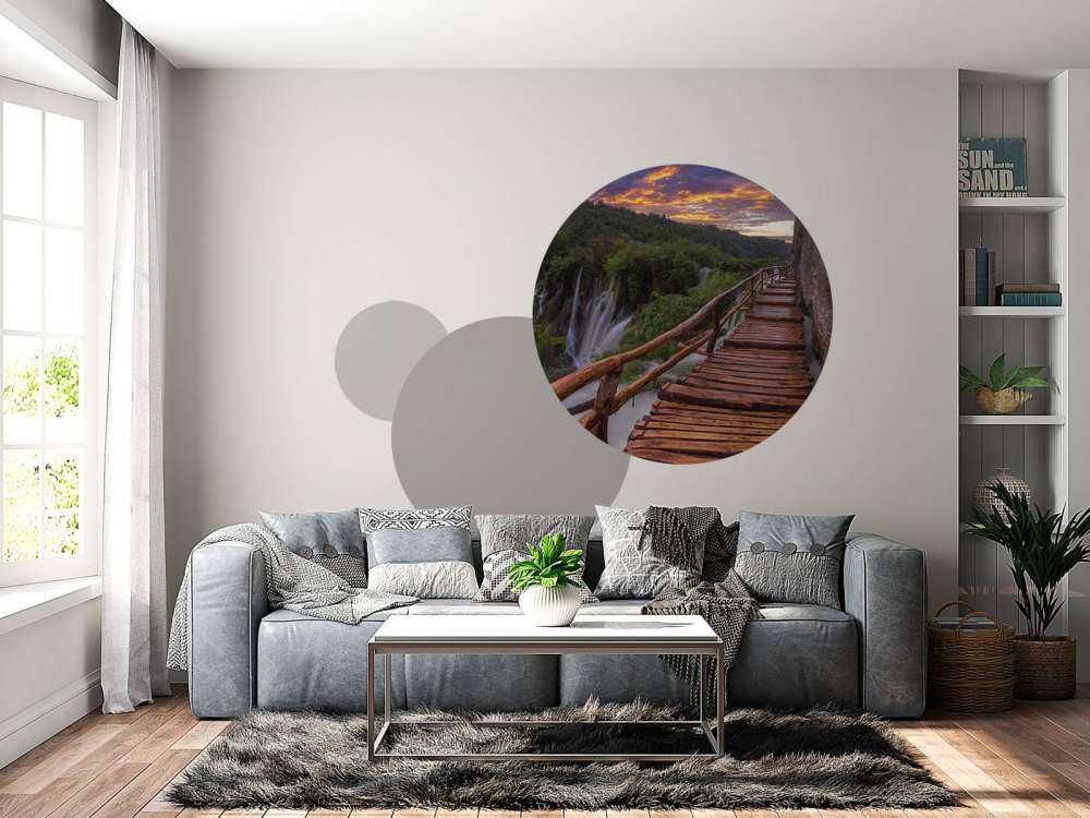 Brücke mit Sonnenuntergang