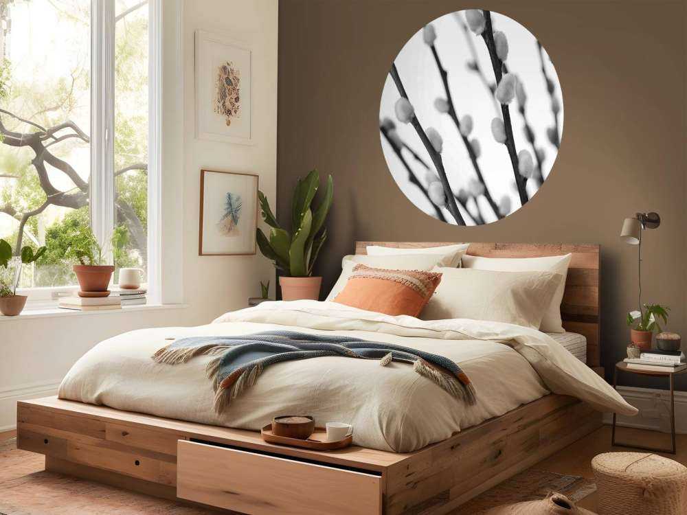 Waldweide in Schwarz und Weiß