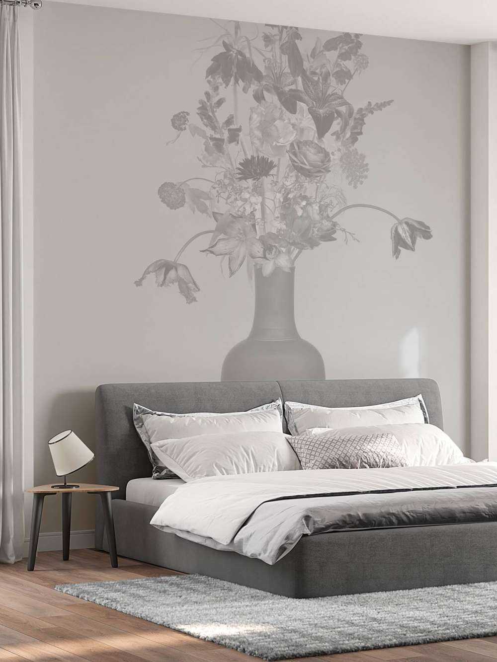 Königliche Blumen Bouquet schwarz und weiß