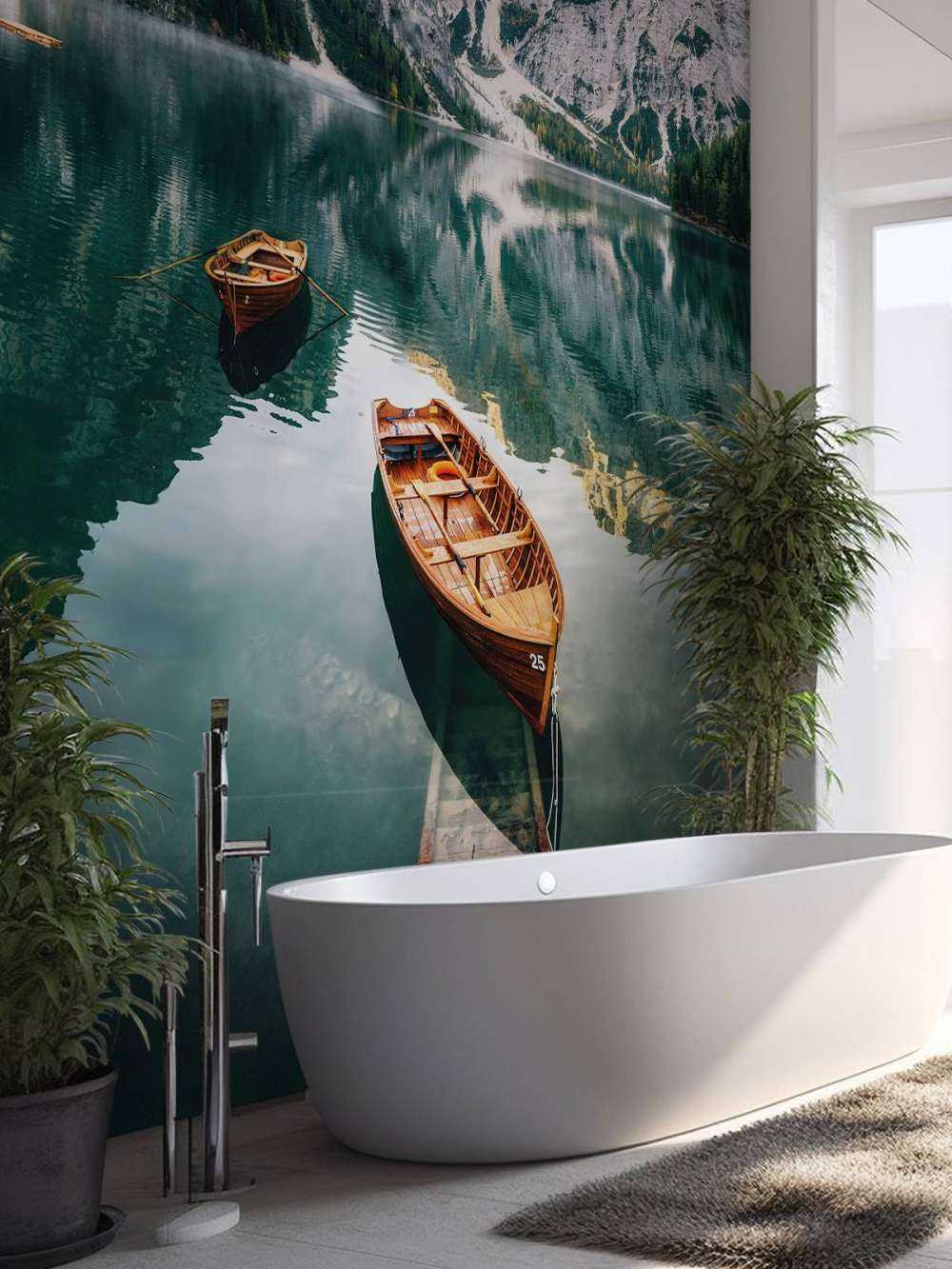 Boote im italienischen See