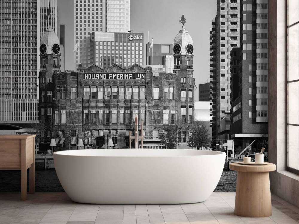 Hotel New York in schwarz-weiß Rotterdam 