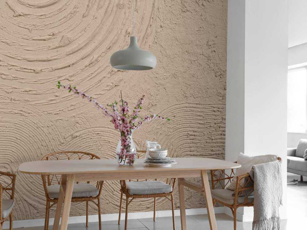 Organische Formen und Linien in Taupe