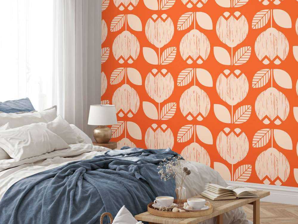 Retro Blumen muster