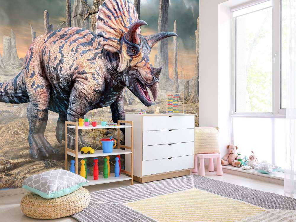 Torosaurus in einer verlassenen Gegend