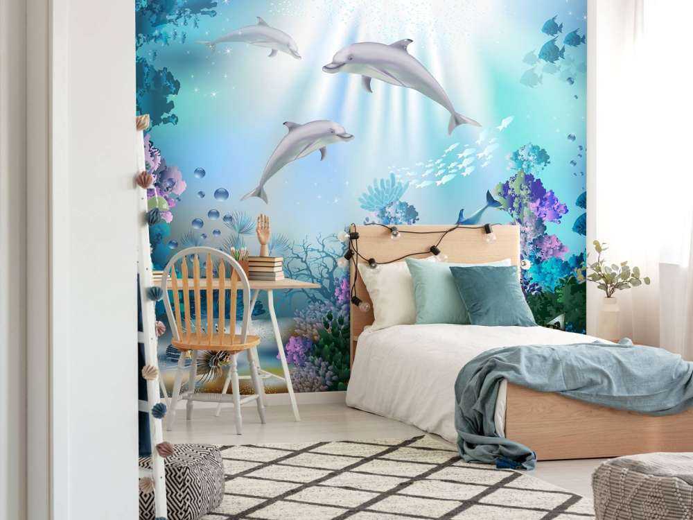 Unterwasserwelt mit Delfinen