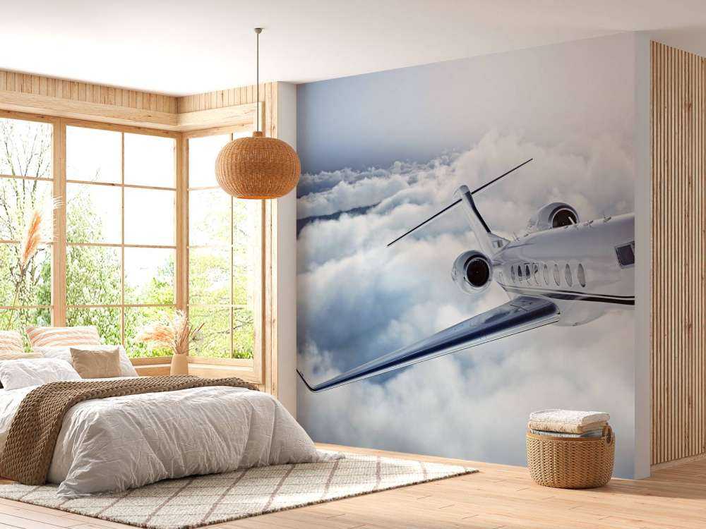 Privatflugzeug in der Luft